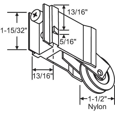 Strybuc Patio Door Roller Assembly 9-240
